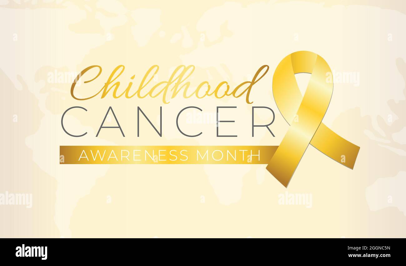 Childhood Cancer Awareness Month Background Illustration Stock Vector