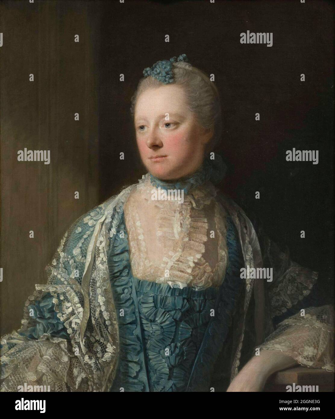 Portrait of Elizabeth, Countess of Salisbury, née Keet (1721-1776). Museum: Musée des Beaux-Arts, Bordeaux. Author: ALLAN RAMSAY. Stock Photo
