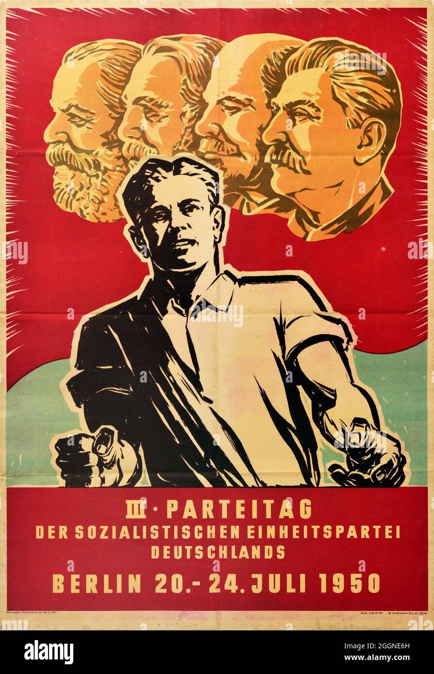III Congress of the Socialist Unity Party of Germany. Berlin 20-24 July 1950. Museum: PRIVATE COLLECTION. Author: ANONYMOUS. Stock Photo