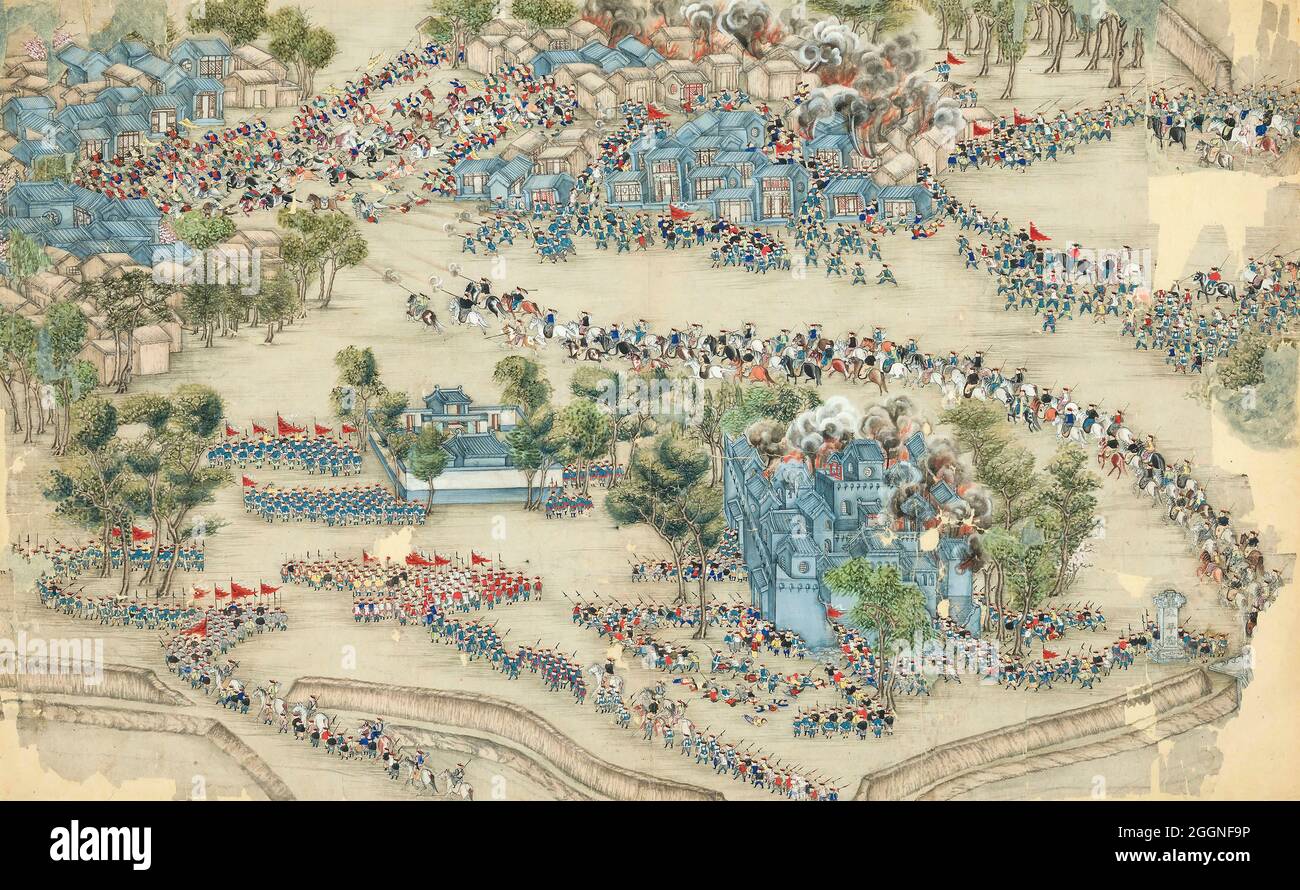 The Taiping Rebellion. Museum: PRIVATE COLLECTION. Author: Chinese Master. Stock Photo