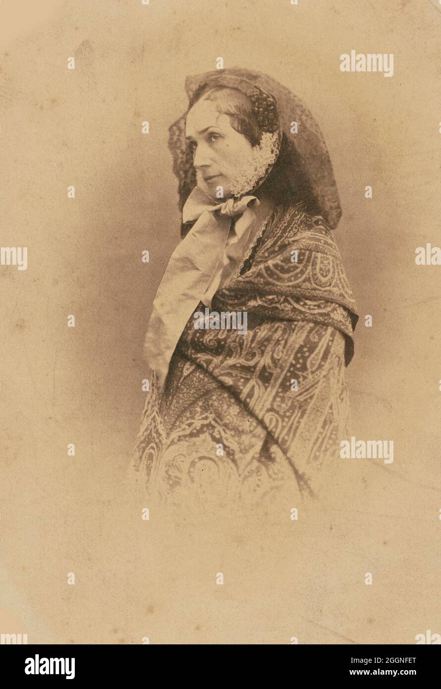 Portrait of the opera singer Rosine Stoltz (1815-1903). Museum: PRIVATE COLLECTION. Author: Gaspard-Félix Nadar. Stock Photo