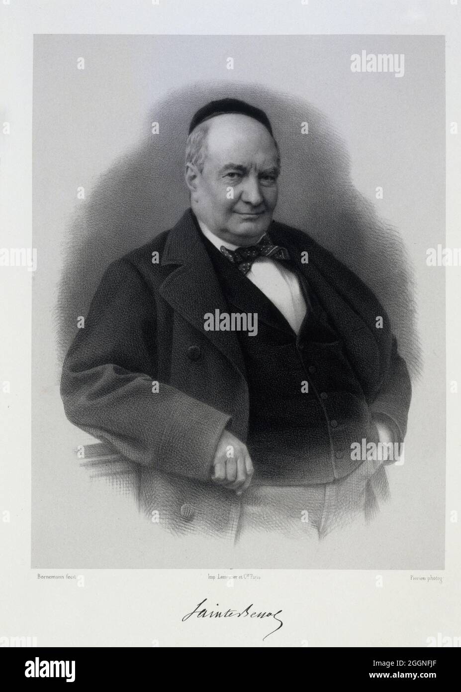 Charles Augustin Sainte-Beuve (1804-1869). Museum: PRIVATE COLLECTION. Author: C. Bornemann. Stock Photo