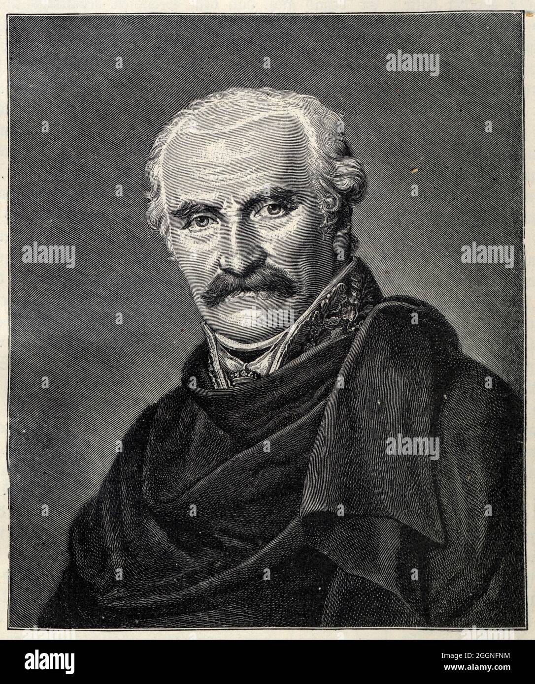 Portrait of Gebhard Leberecht von Blücher, Prince of Wahlstatt (1742-1819). Museum: PRIVATE COLLECTION. Author: FRIEDRICH CARL GRÖGER. Stock Photo