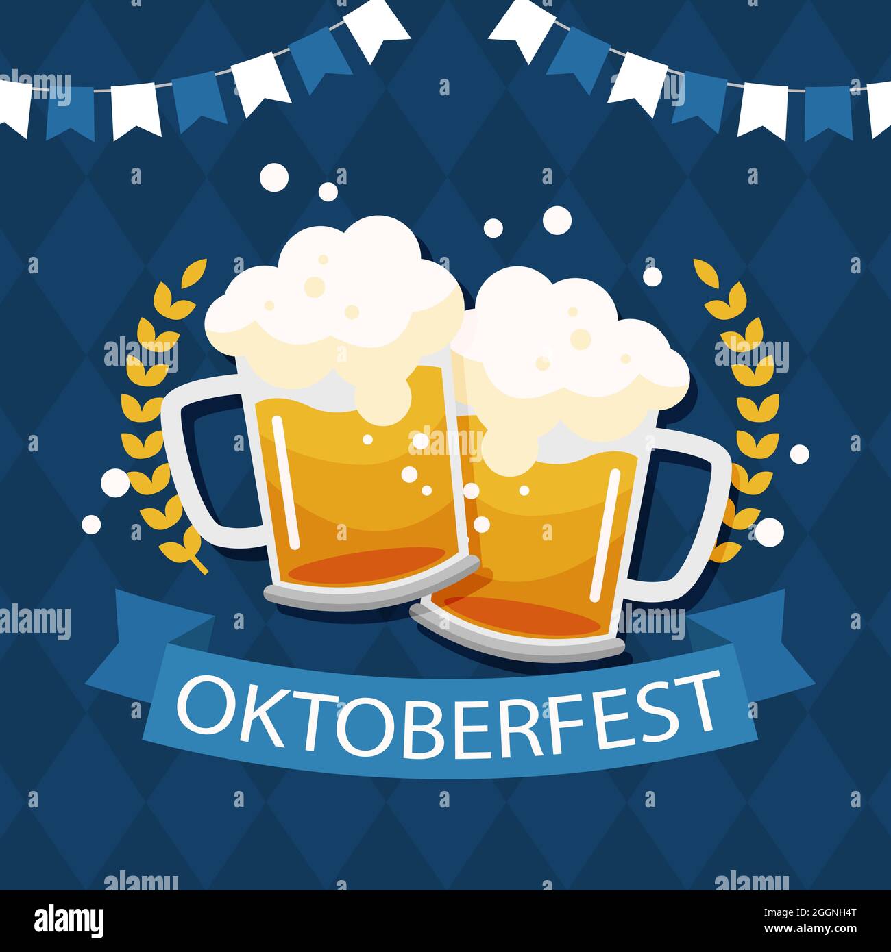 Flat oktoberfest illustration Vector illustration Stock Vector Image ...