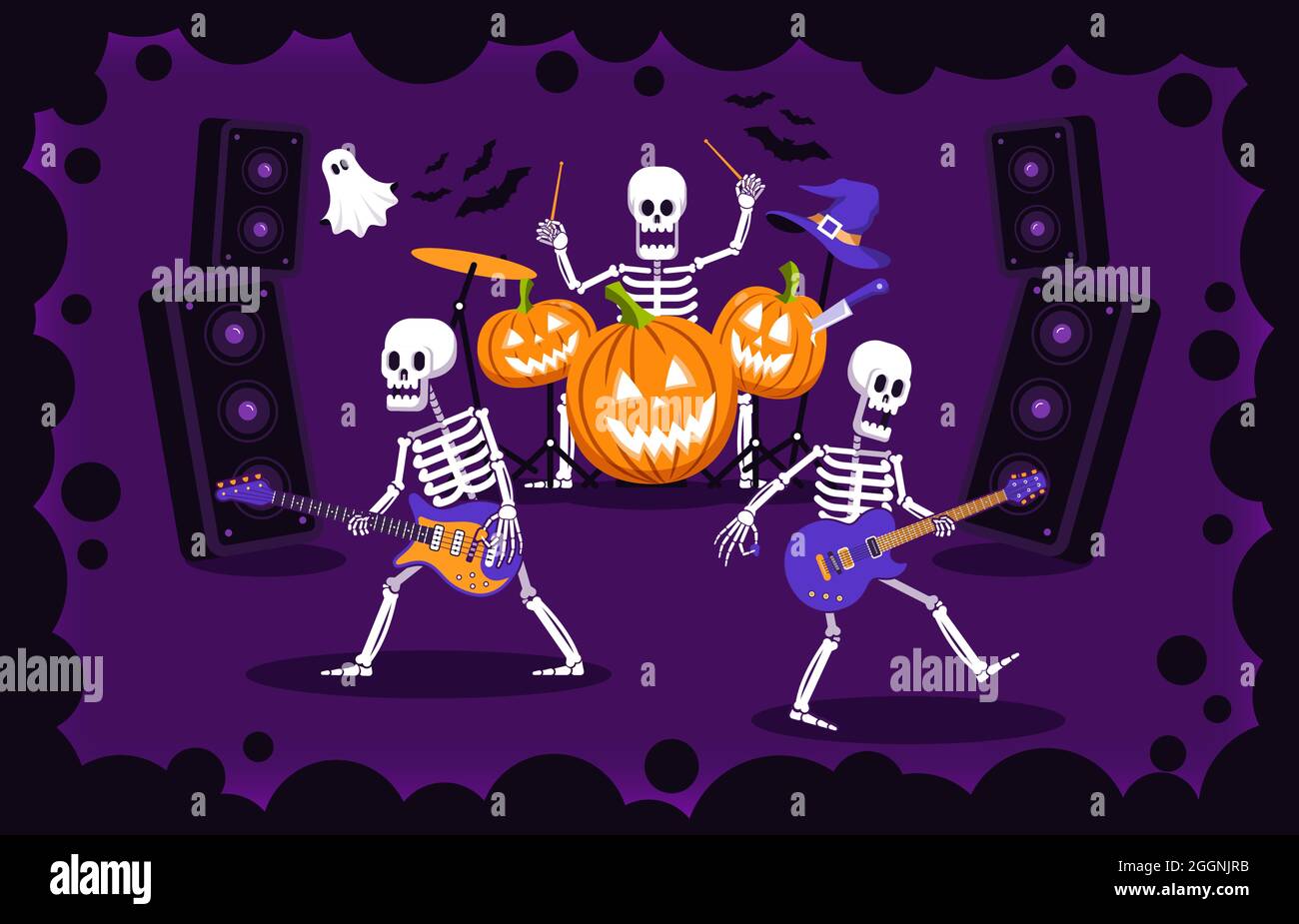 Halloween rock party Stock Vector Image & Art - Alamy