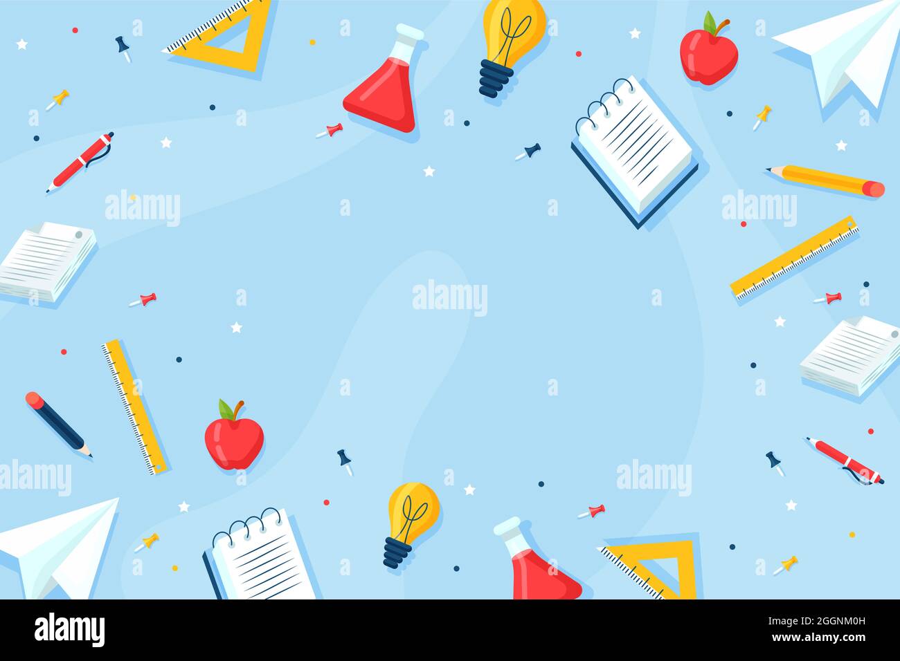 Flat back to school background Vector illustration Stock Vector Image ...