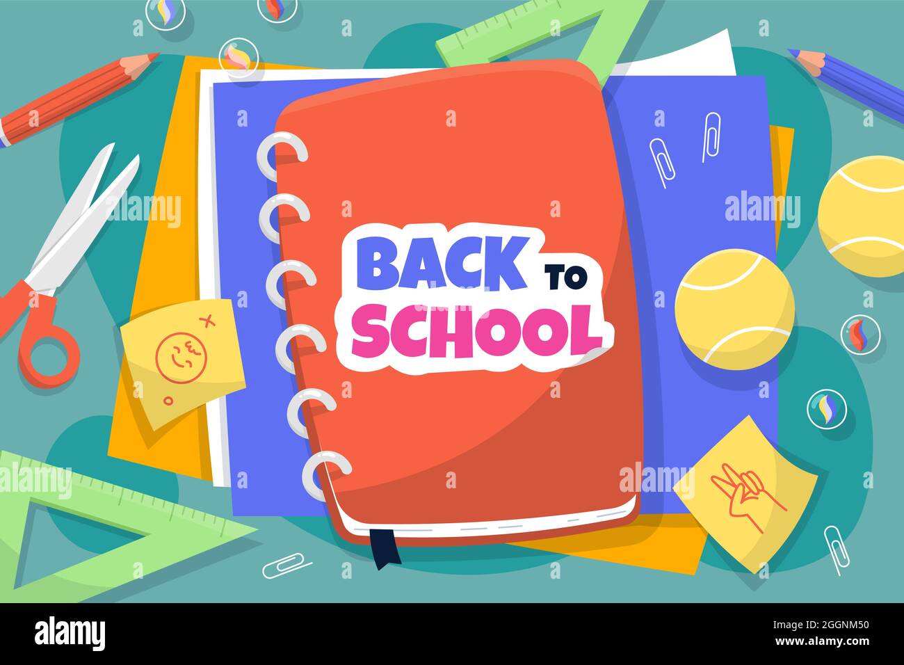Back to school background Vector illustration Stock Vector Image & Art ...