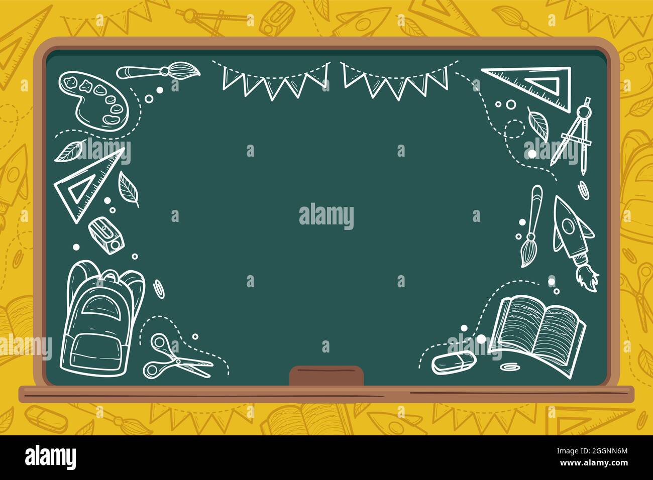 Hand drawn back to school background Vector illustration Stock Vector ...