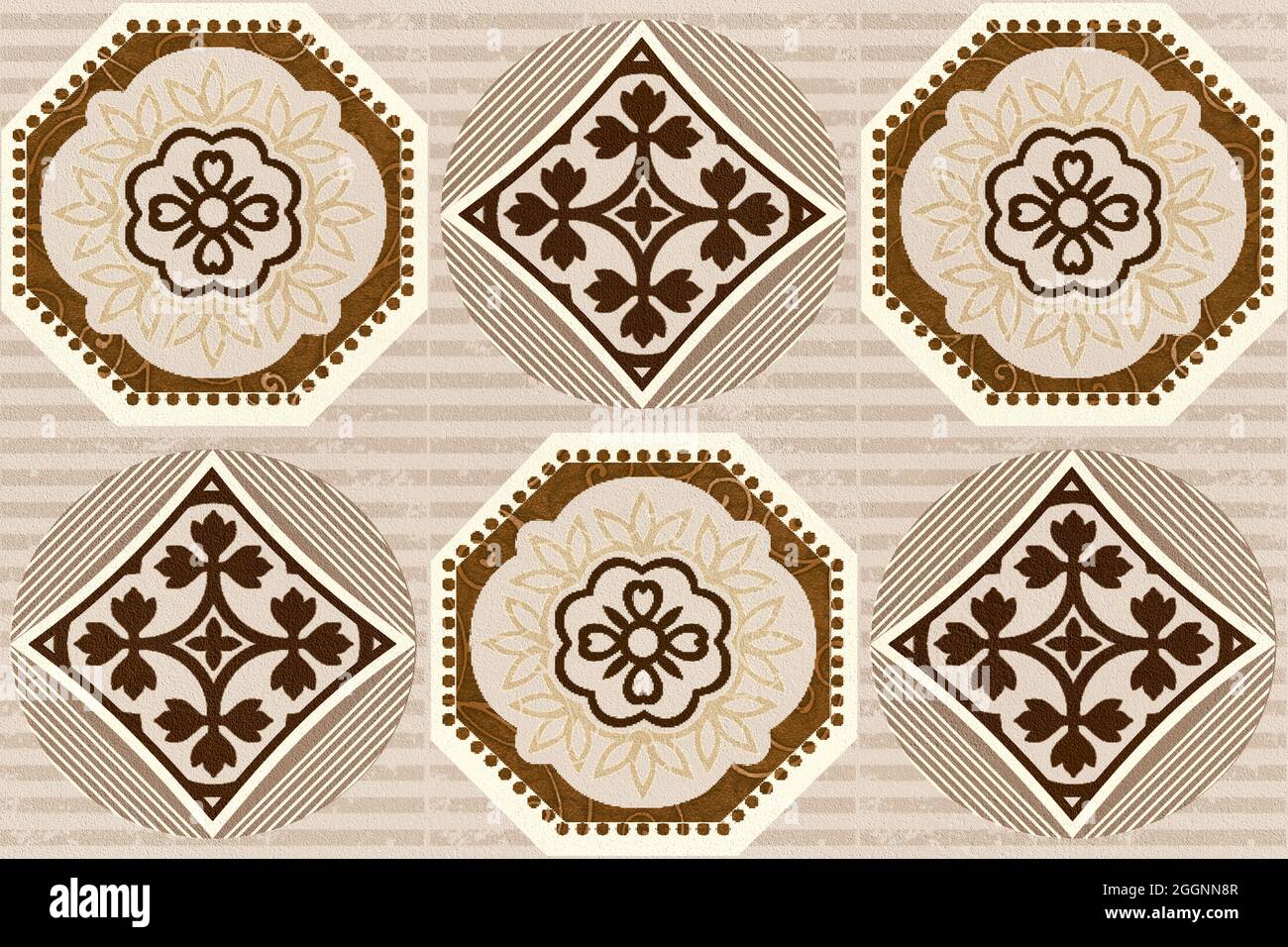 monogram flower tile