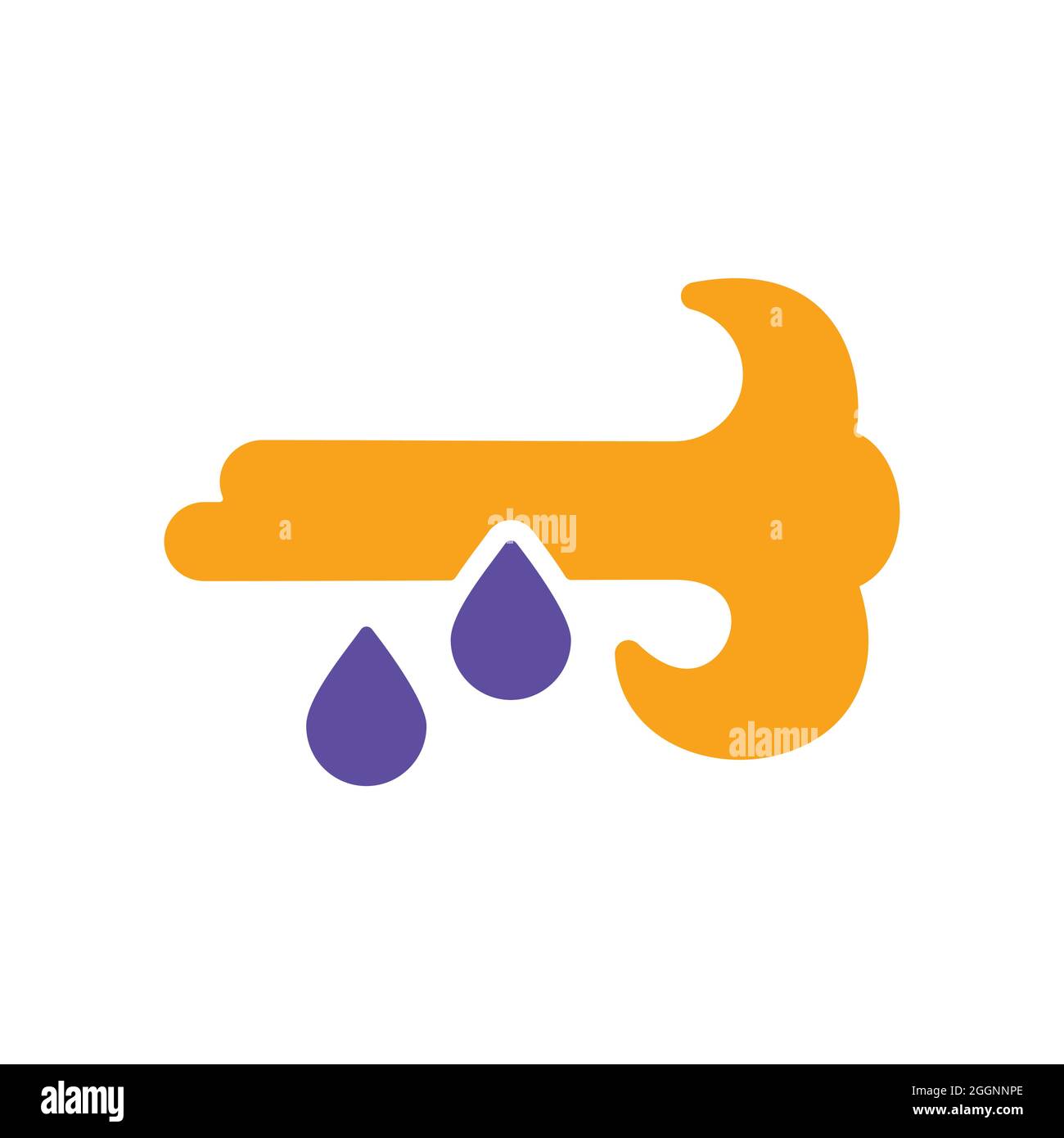 Wind rain vector glyph icon. Meteorology sign. Graph symbol for travel ...