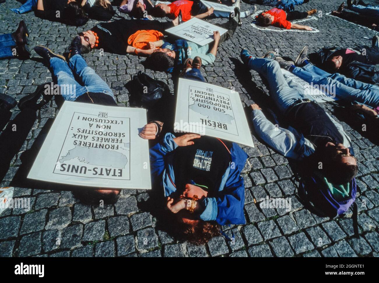 Paris, France - Group Aids Activists, Act Up Action Against Sex Club the  Sexodrome, in Pigalle, to Protest Lack of Safe Sex Materials. 1990's LGBT  Demonstration, activist protest Stock Photo - Alamy