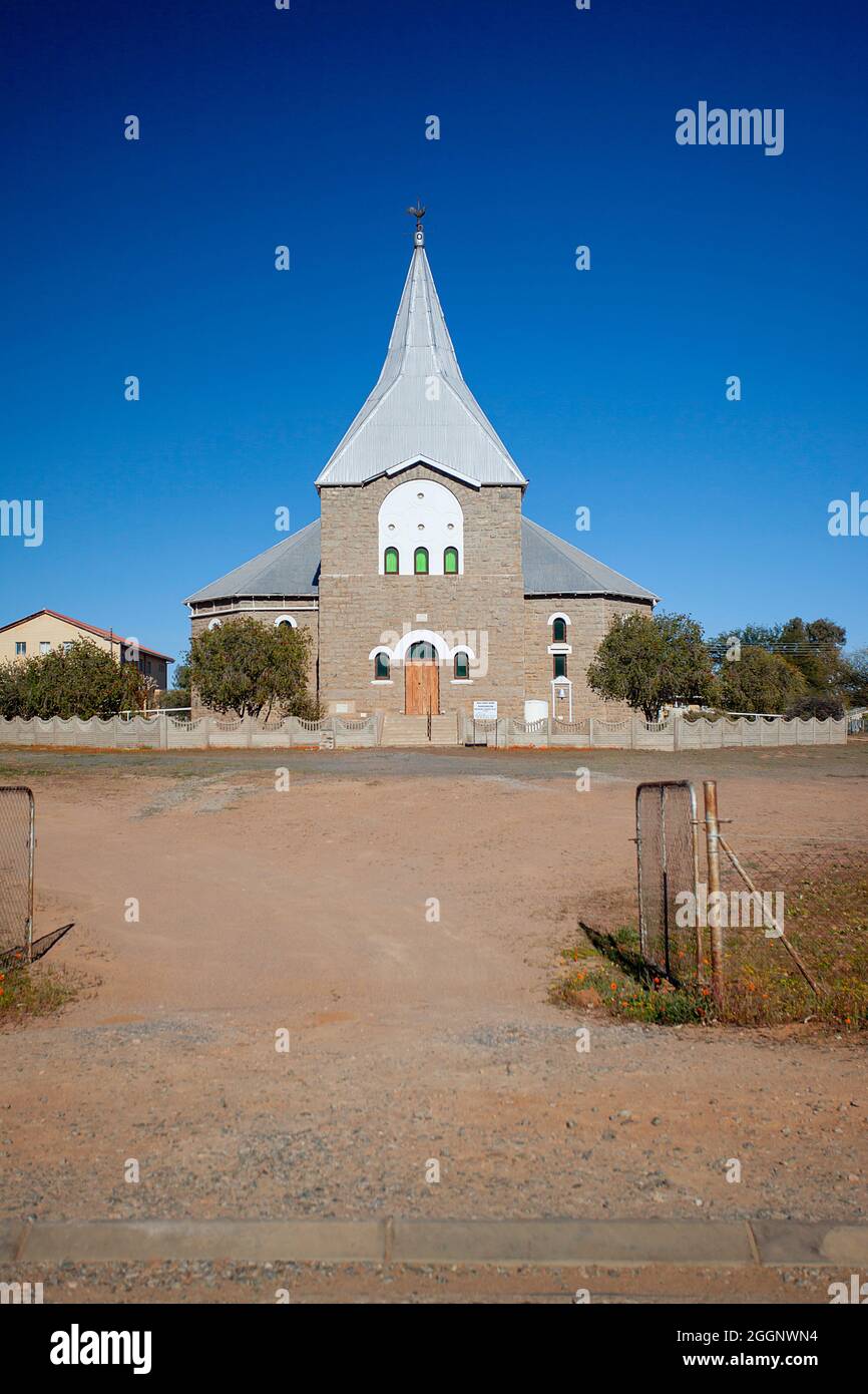 NG Kerk, Kamieskroon the tiny town in the Kamiesberg, Northern Cape Stock Photo