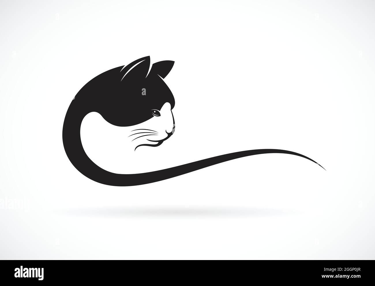 Vector image of a cat face design on white background, Vector cat head for your design Stock