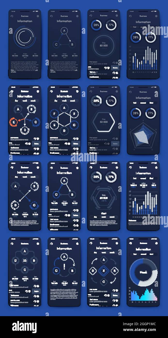 Vector graphics infographics with mobile phone. Template for creating ...