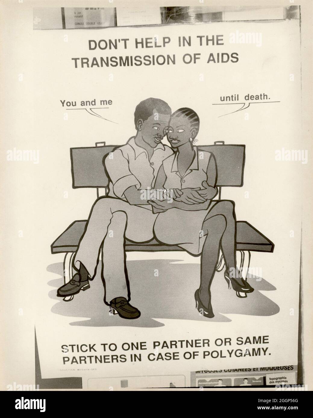 A poster. Poster - Don't Help In The Transmission of AIDS Stock Photo ...