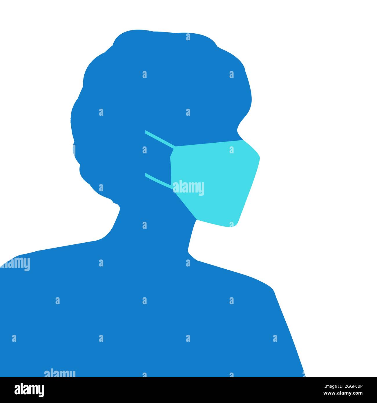 Staff wearing face mask Stock Vector Images - Alamy