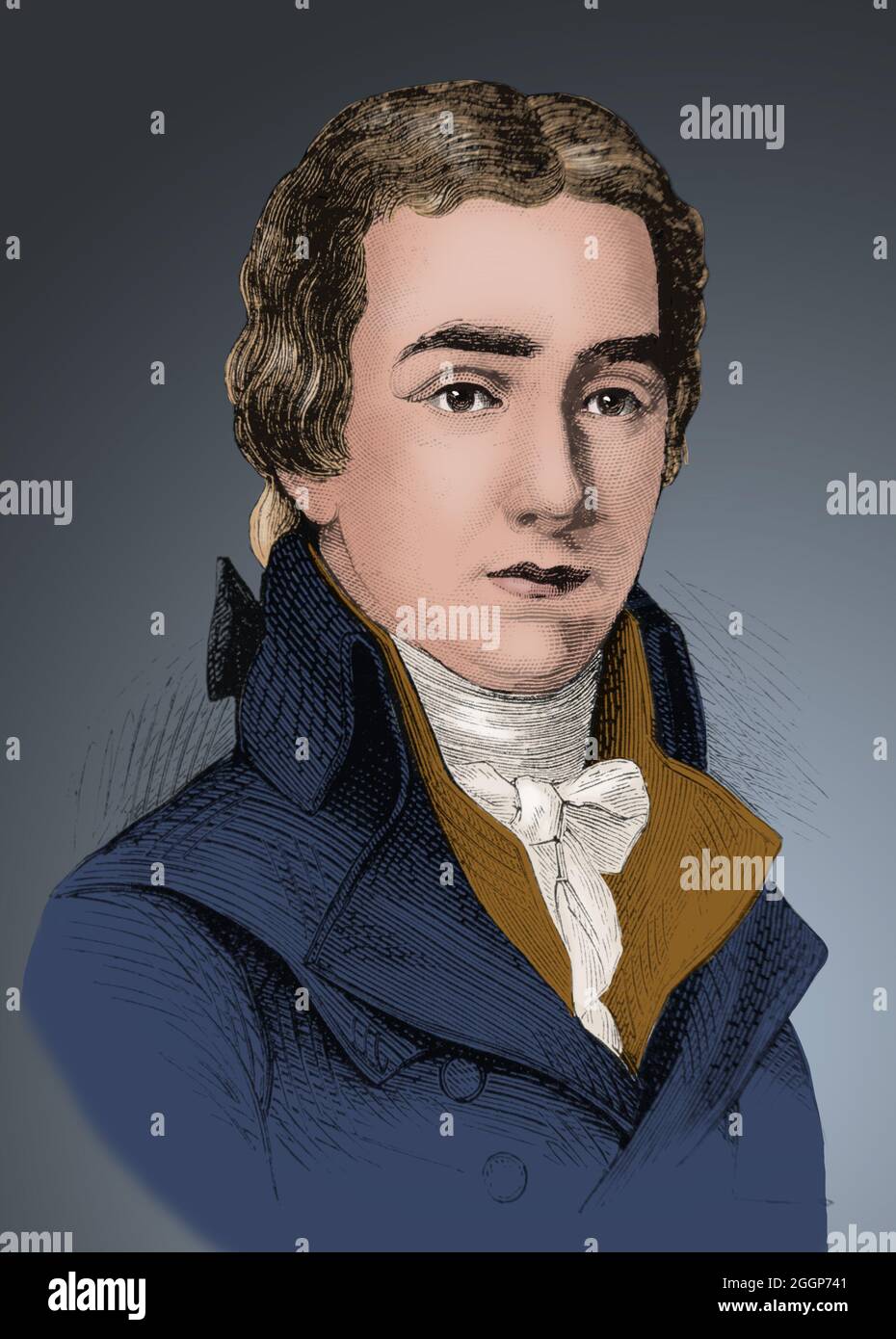 William Wilberforce (August 24, 1759 - July 29, 1833) was an English politician, philanthropist, and a leader of the movement to stop the slave trade. Stock Photo