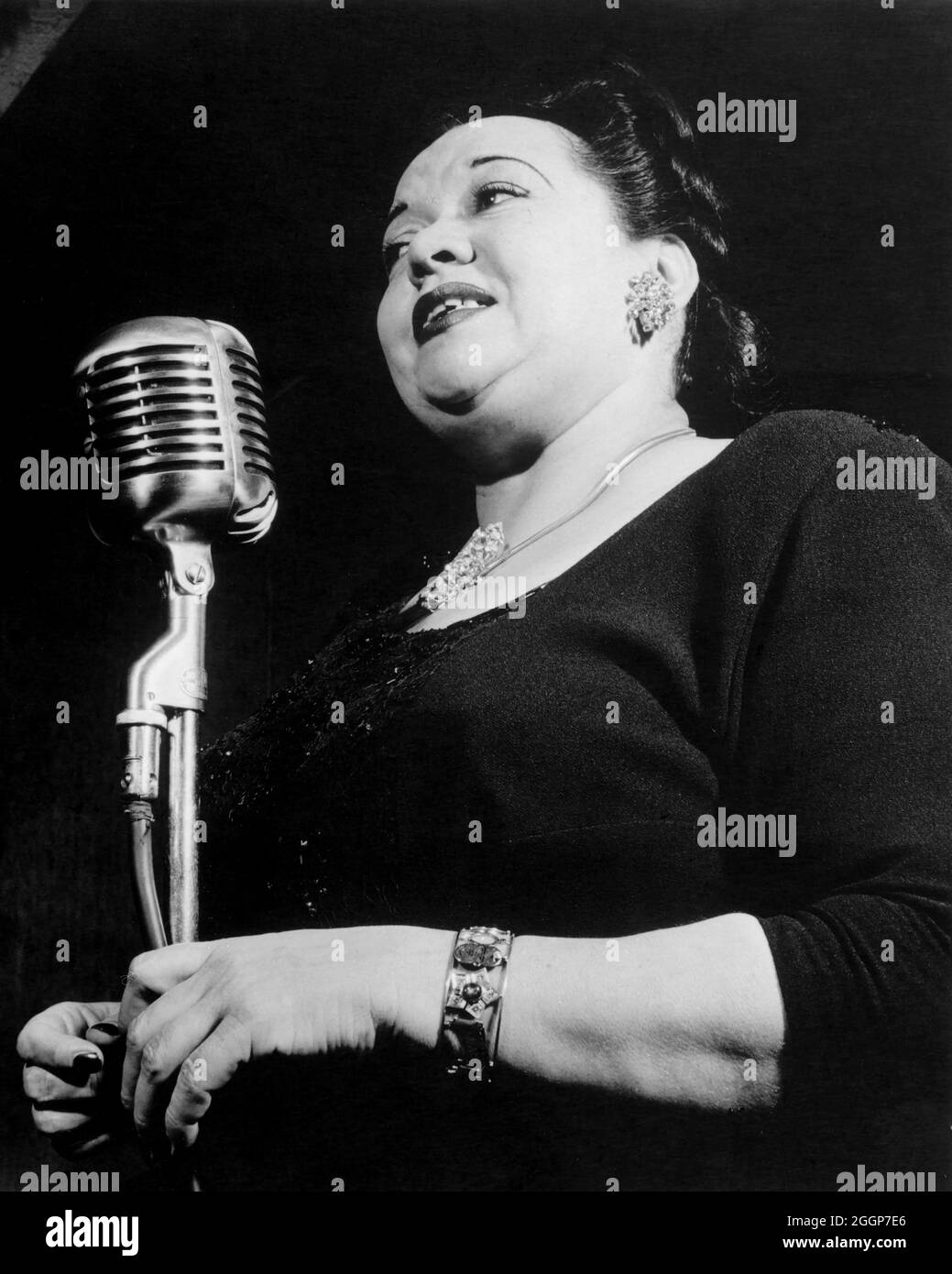 Portrait of Mildred Bailey at the Aquarium theater in New York. Stock Photo