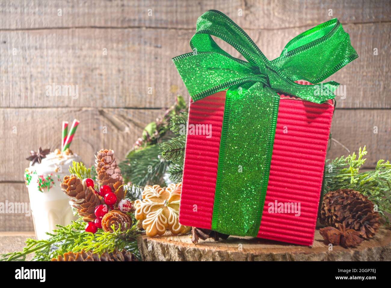 Big Red Christmas Gift Box with 