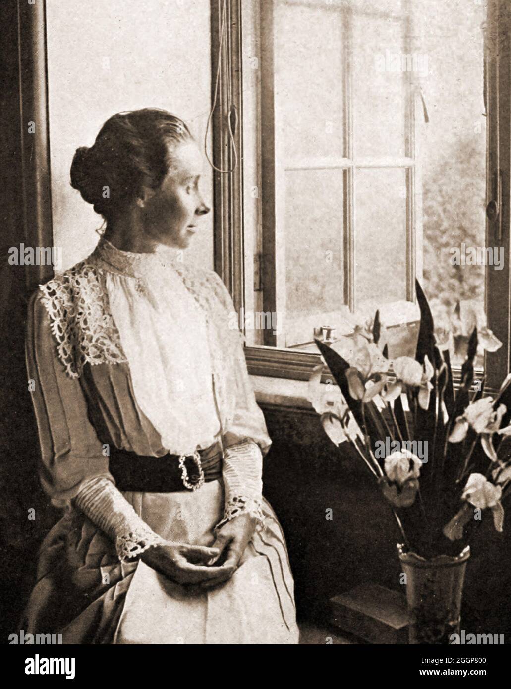 Philippa Fawcett in her room at Newnham College, Cambridge, 1891. Stock Photo