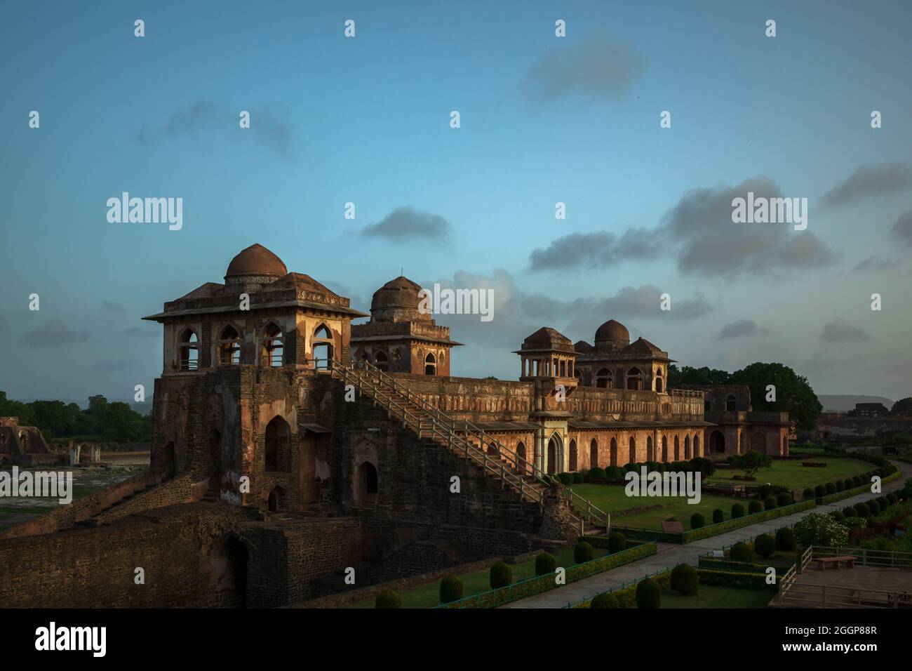 Jahaz Mahal royal complex, Mandu, Madhya Pradesh, India Stock Photo