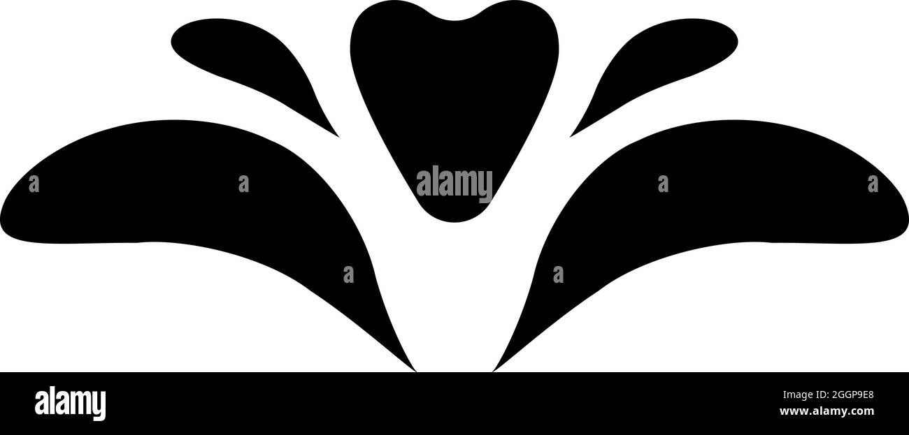 Flower icon black color vector illustration flat style simple image ...
