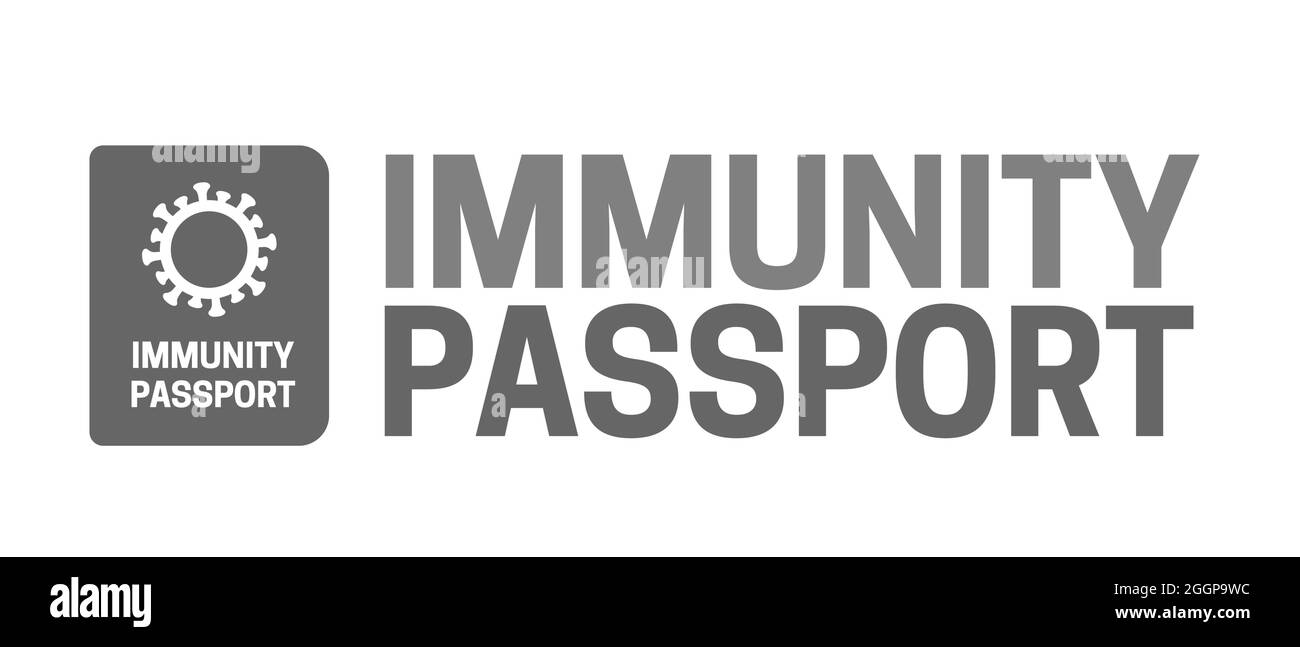 Covid Immunity Passport Certificate Icon Isolated Stock Vector