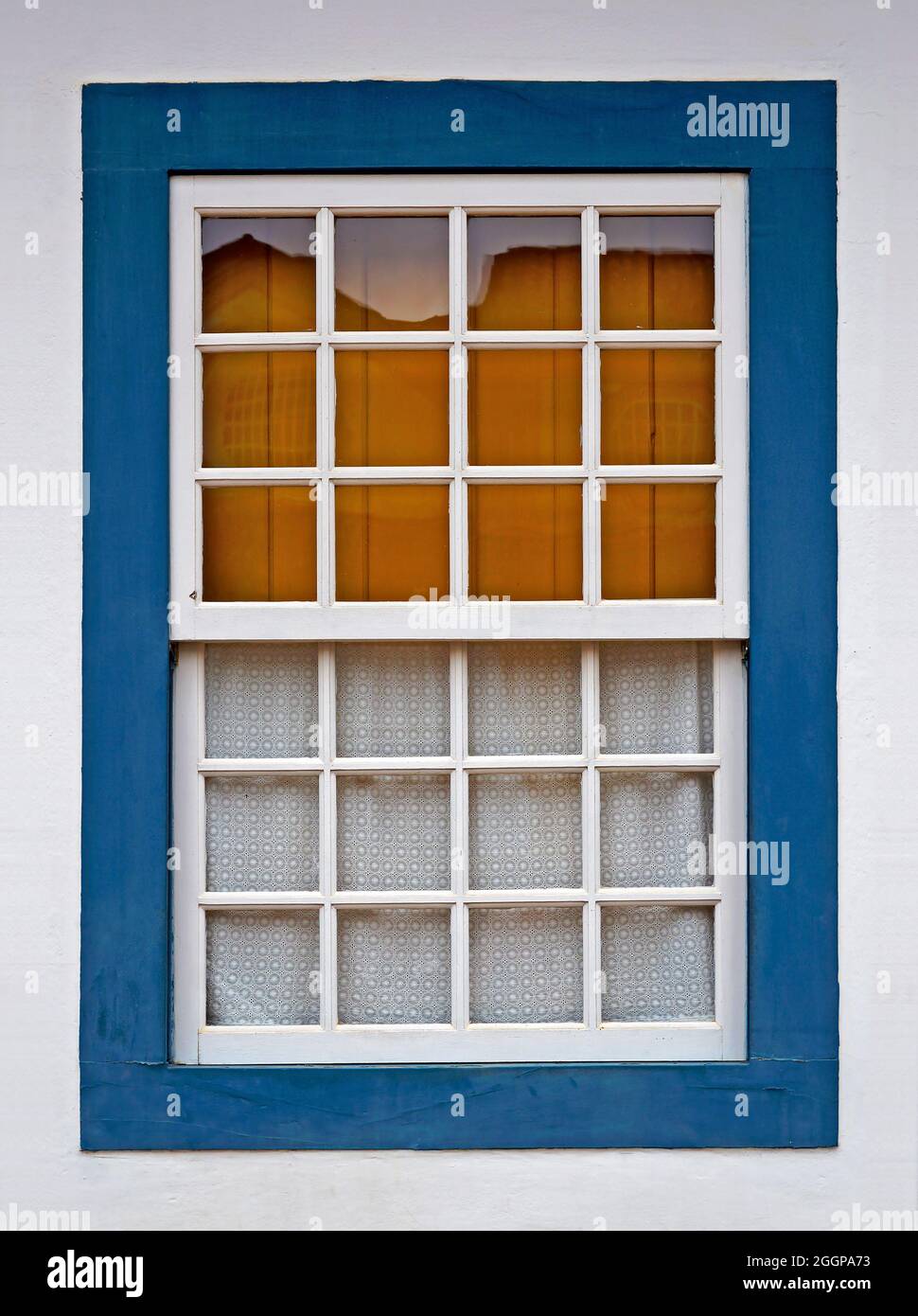 Colonial window in historical city of Tiradentes, Minas Gerais, Brazil ...