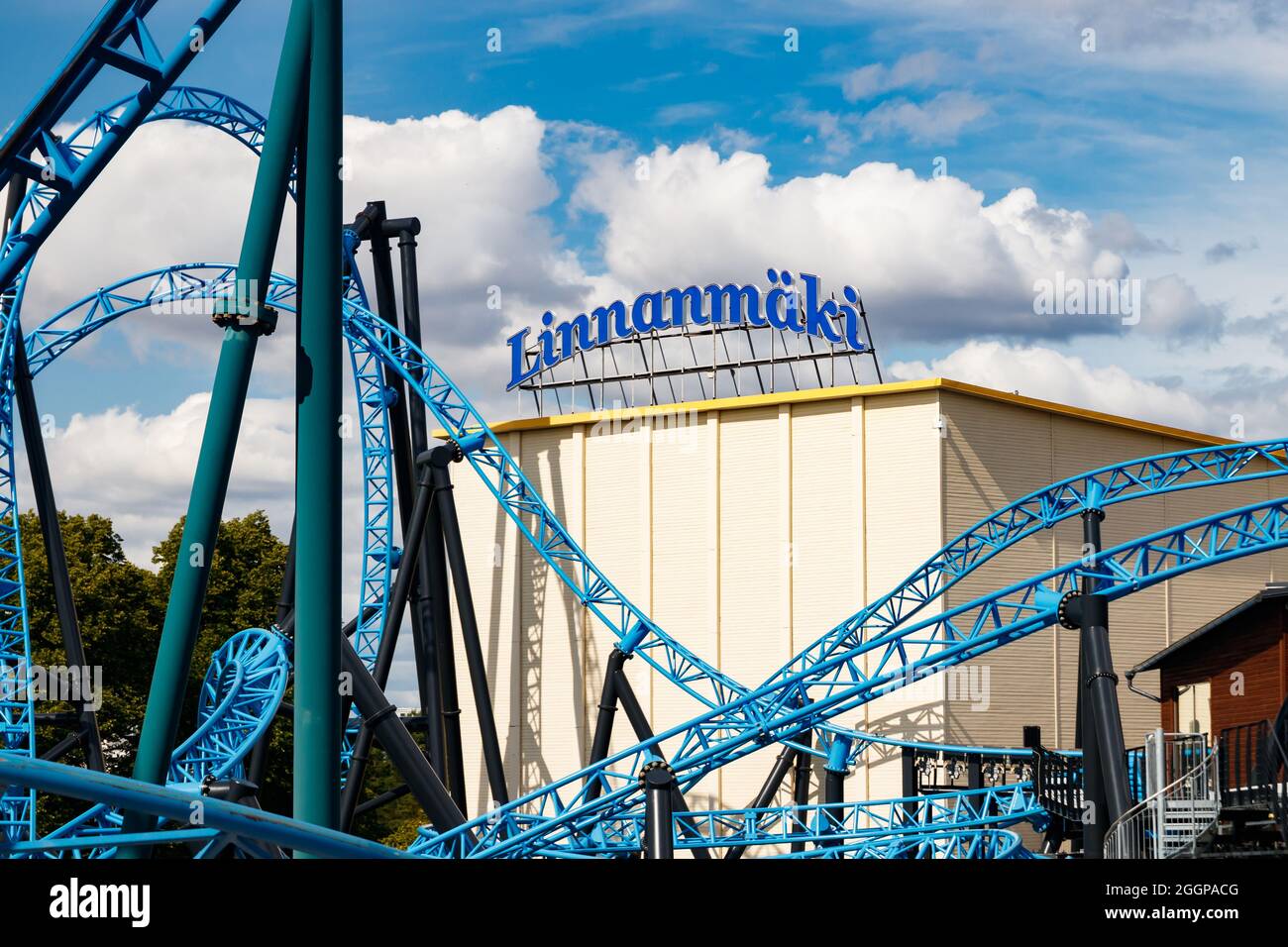 Helsinki Finland 23 July 21 Linnanmaki Amusement Park New Roller Coaster Taiga Stock Photo Alamy Helsinki Finland 23 July 21 Linnanmaki Amusement Park New Roller Coaster Taiga Stock Photo Alamy