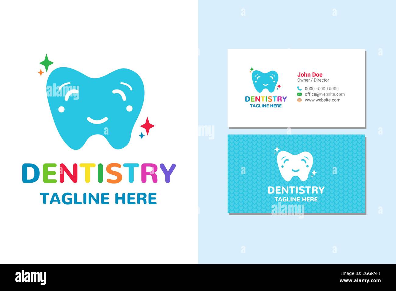 Pediatric Dentist Logo and Business Card Stock Vector Image & Art Alamy