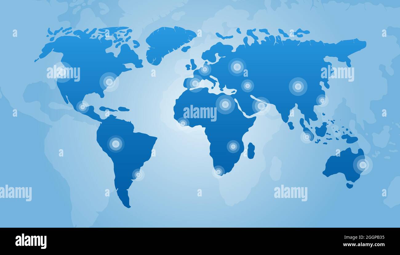 Blue Corporate World Map Vector Illustration Design Stock Vector Image & Art Alamy