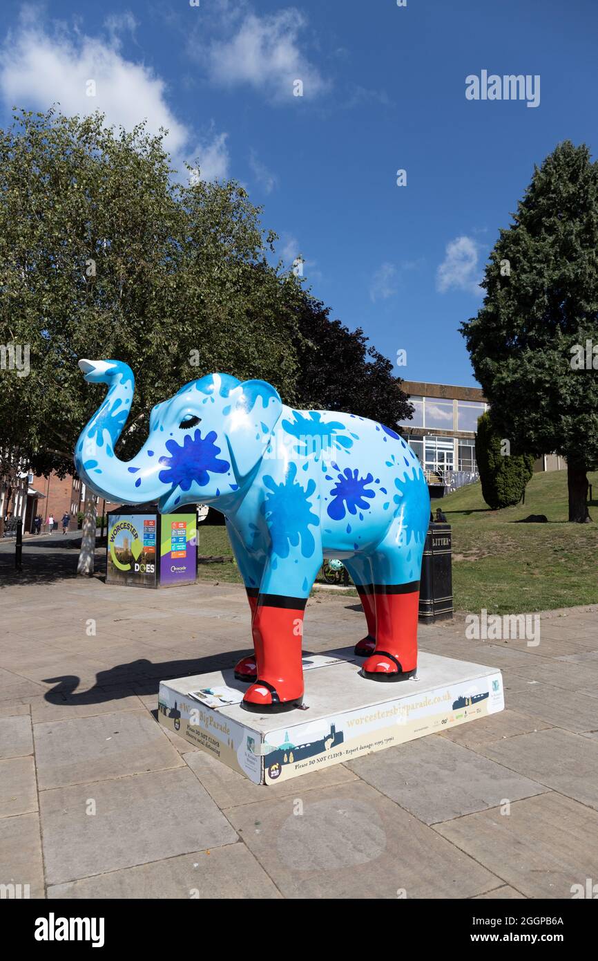 Wellyphant by Sarah Roberts; Worcester's Big Parade; Summer 2021; Worcestershire; England. Stock Photo