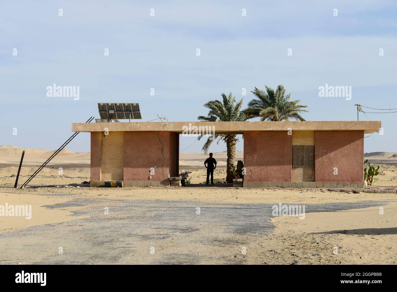 EGYPT, western desert, railway line Cairo to Bahariya Oasis, used for