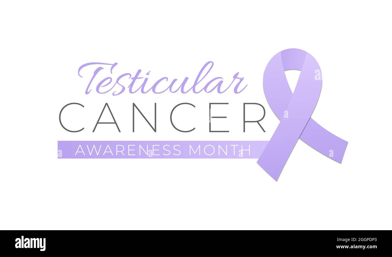 Testicular Cancer Awareness Month Isolated Logo Icon Sign Stock Vector