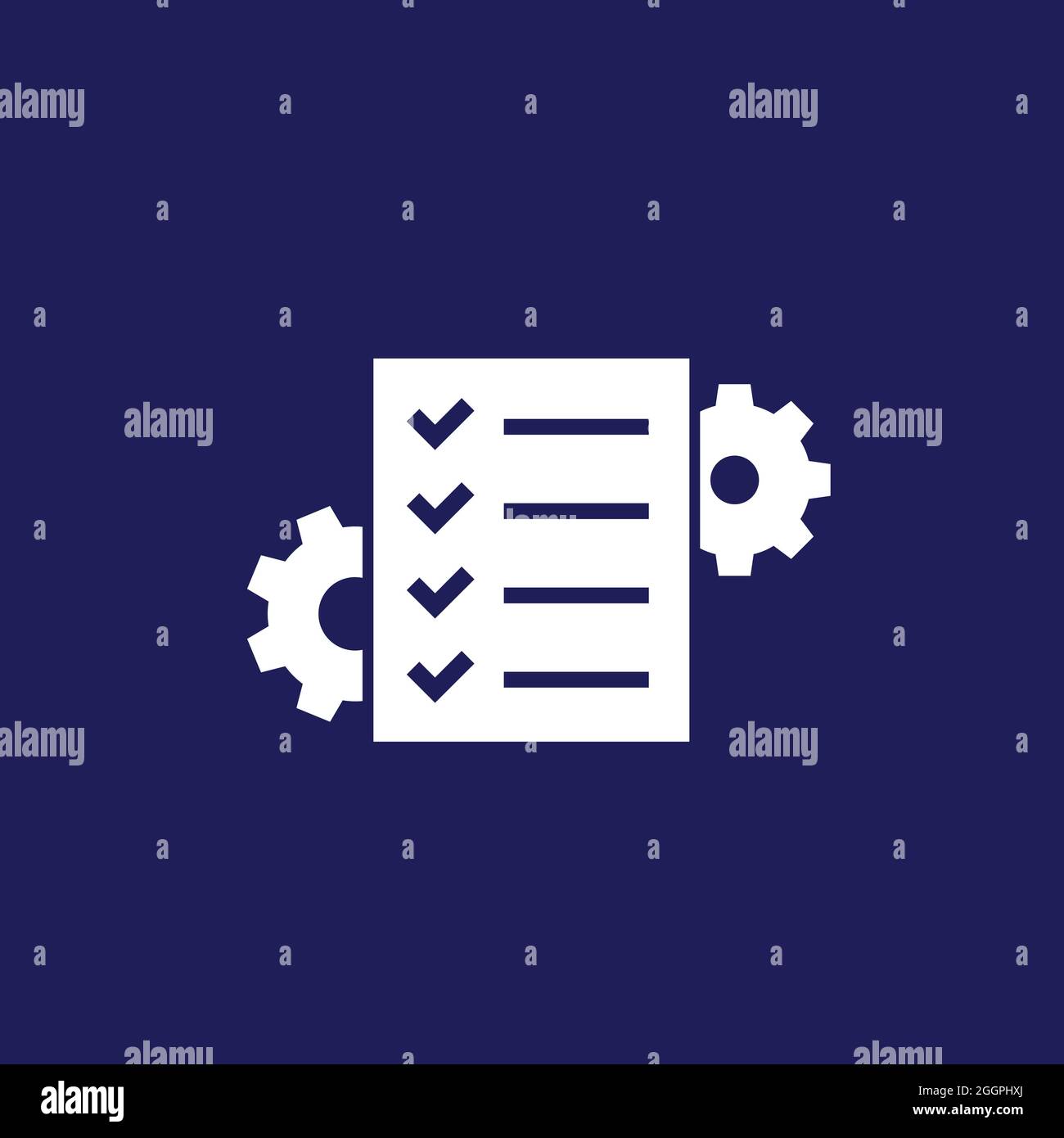 Procedures and operations icon with a checklist Stock Vector Image ...