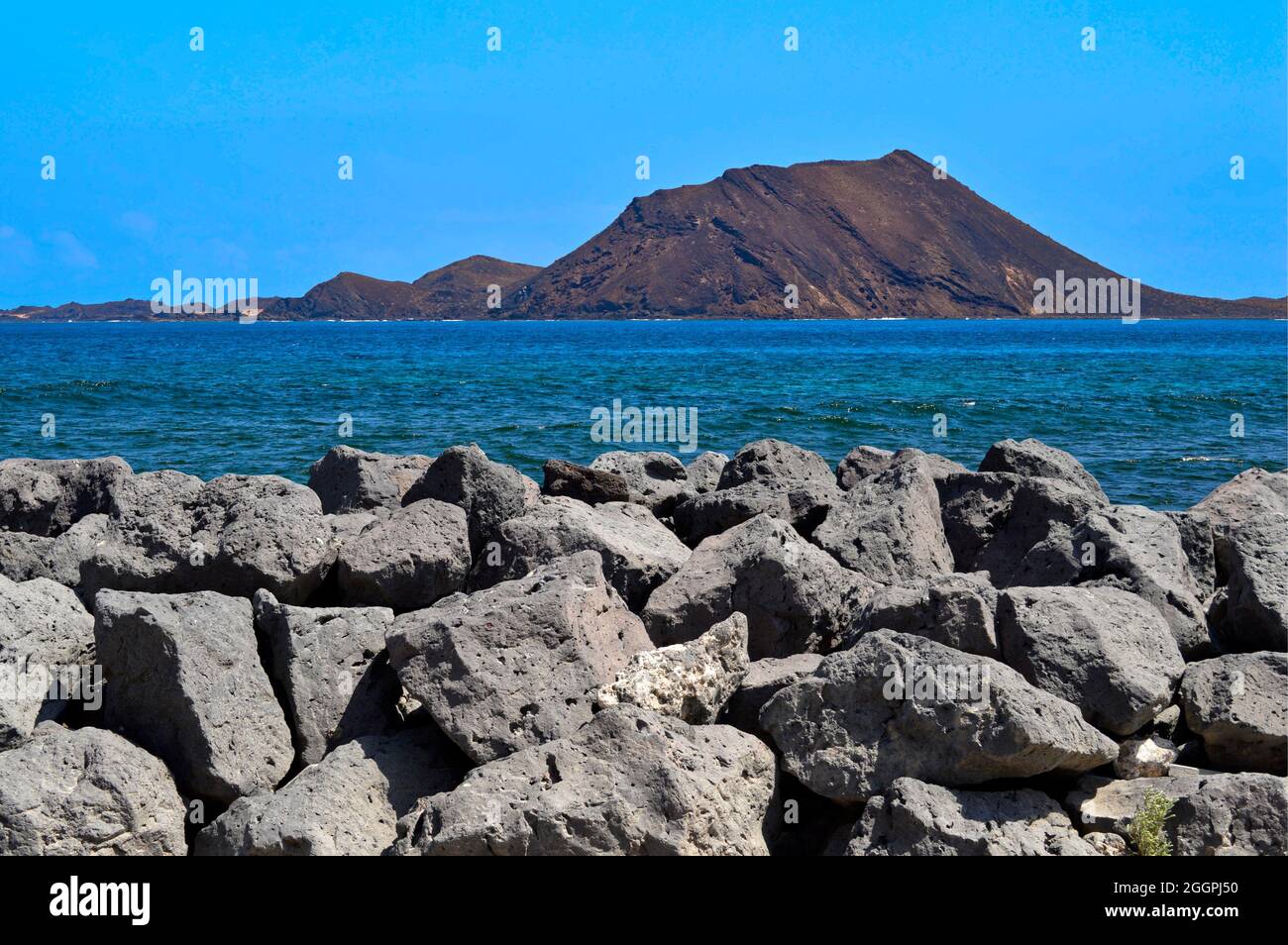 Isla de Lobos a volcanic island off the coast of Fuerteventura one of the Canary Islands Stock Photo