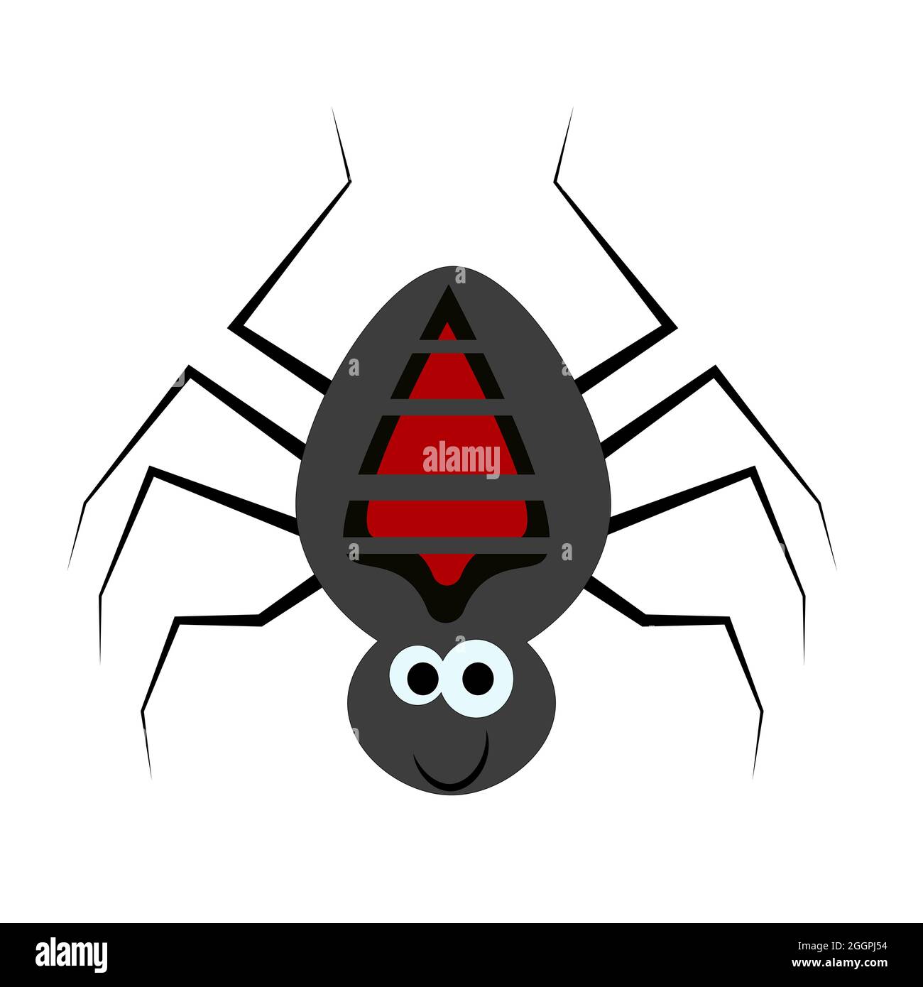 illustration of smiling cartoon spider Stock Vector