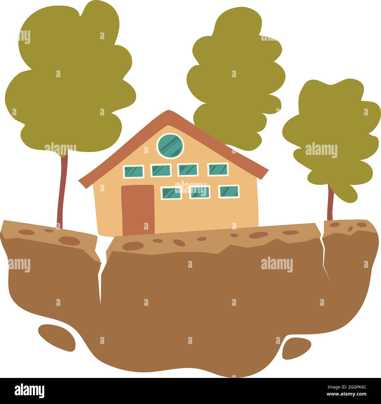 Home earthquake icon cartoon vector. House disaster Stock Vector Image &  Art - Alamy