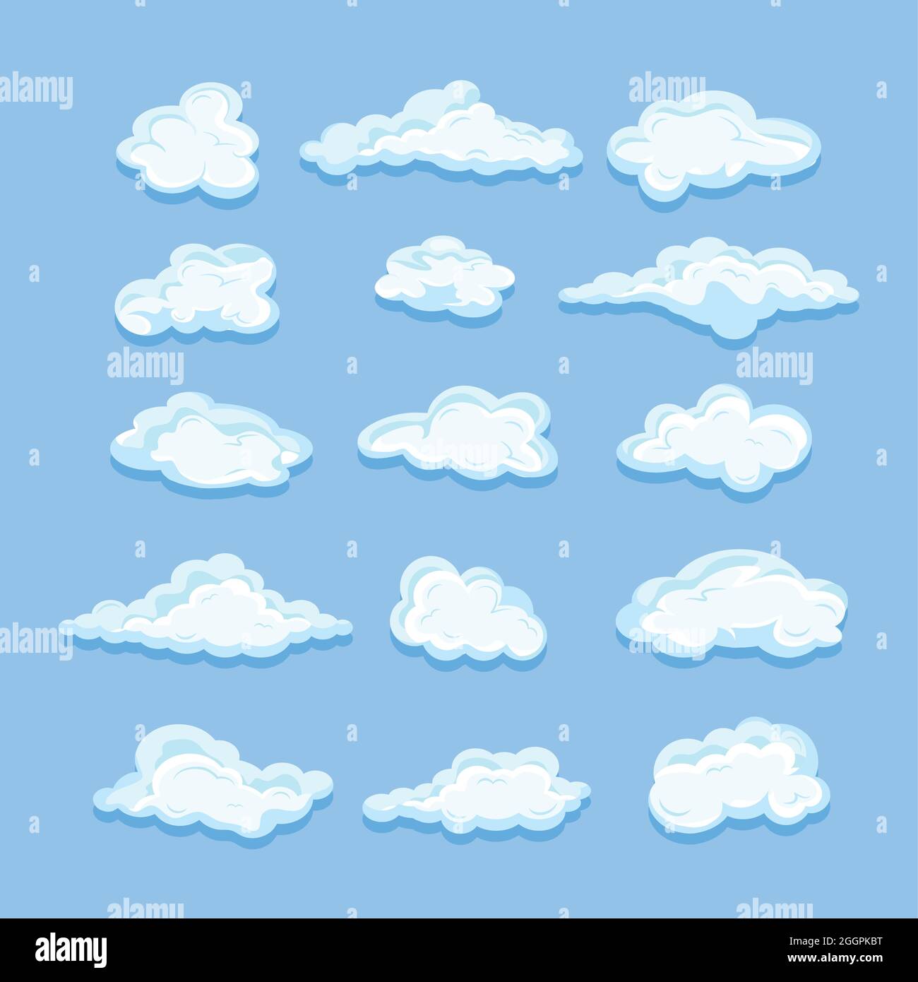 Sky clouds icon set Stock Vector Image & Art - Alamy