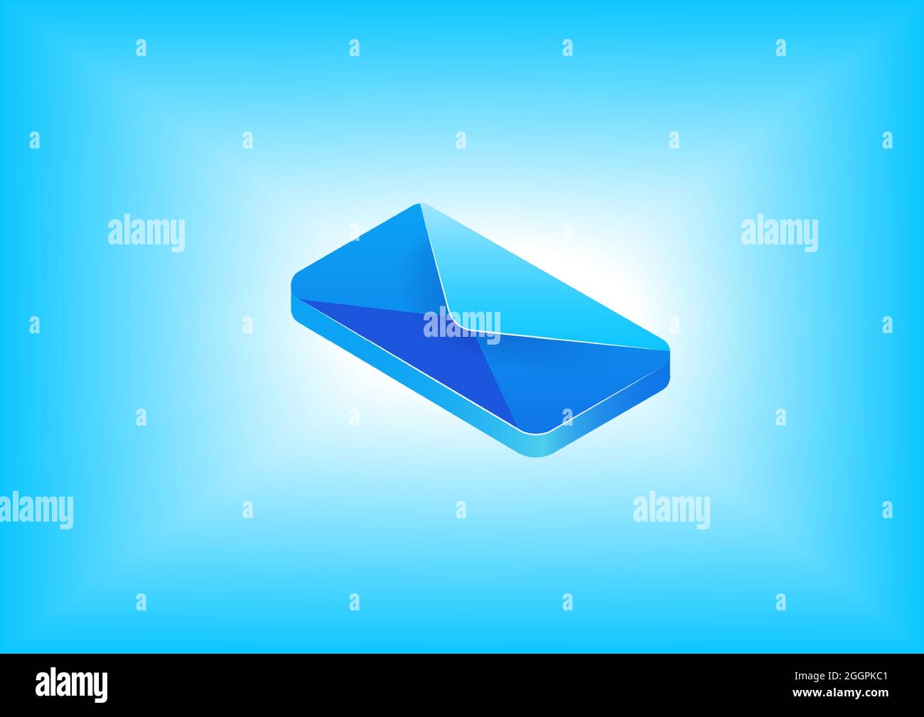 E-mail isometric 3d vector icon. Electronic mail concept illustration. Stock Vector