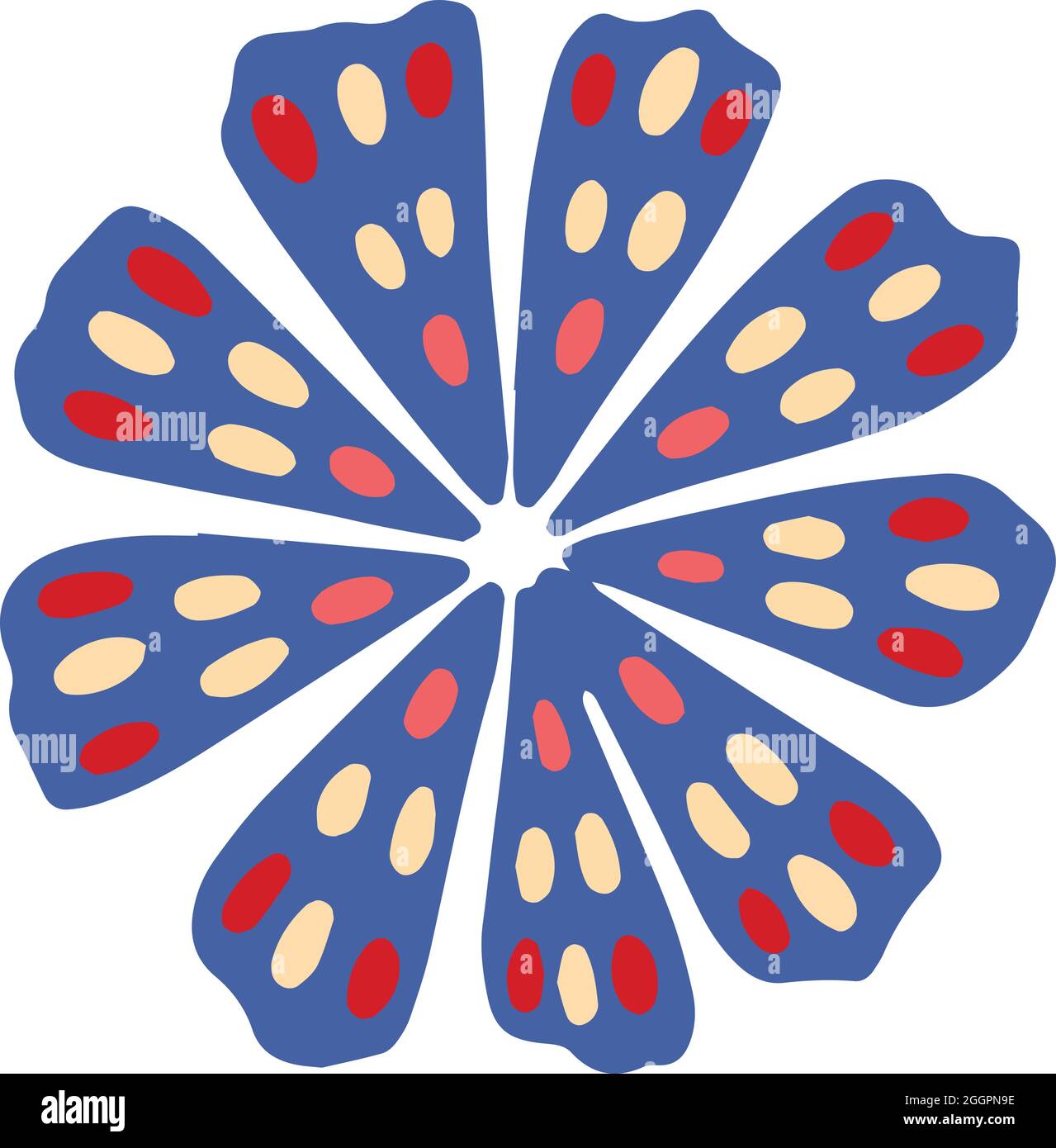 Doodle flower icon outline hand drawn vector. Floral spring plant Stock ...