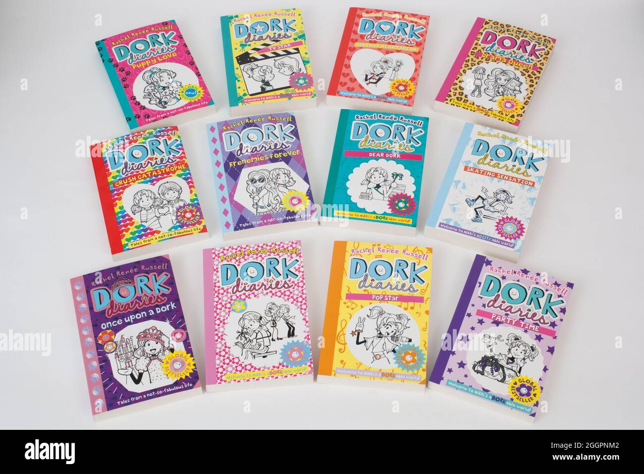 The Dork Diaries collection of books by Rachel Renee Russell Stock Photo