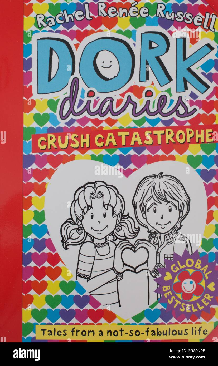 The book, Crush Catastrophe, The Dork Diaries by Rachel Renee Russell Stock Photo