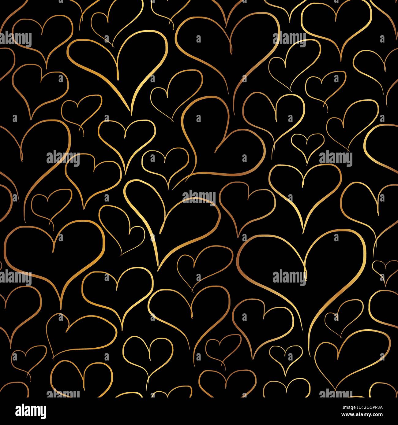 golden hearts background