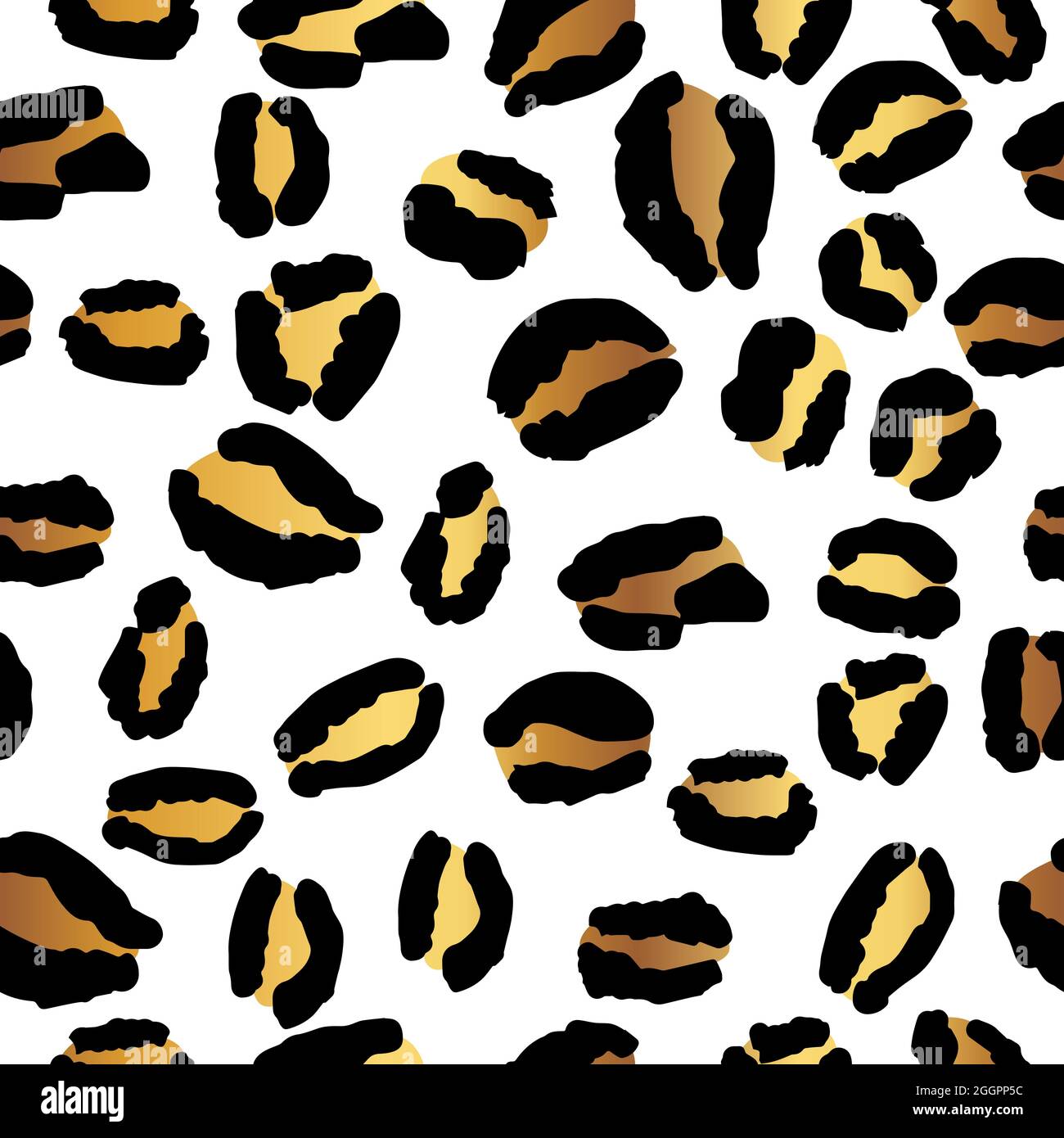 Gold Leopard Print Repeat Pattern Stock Vector Image & Art Alamy