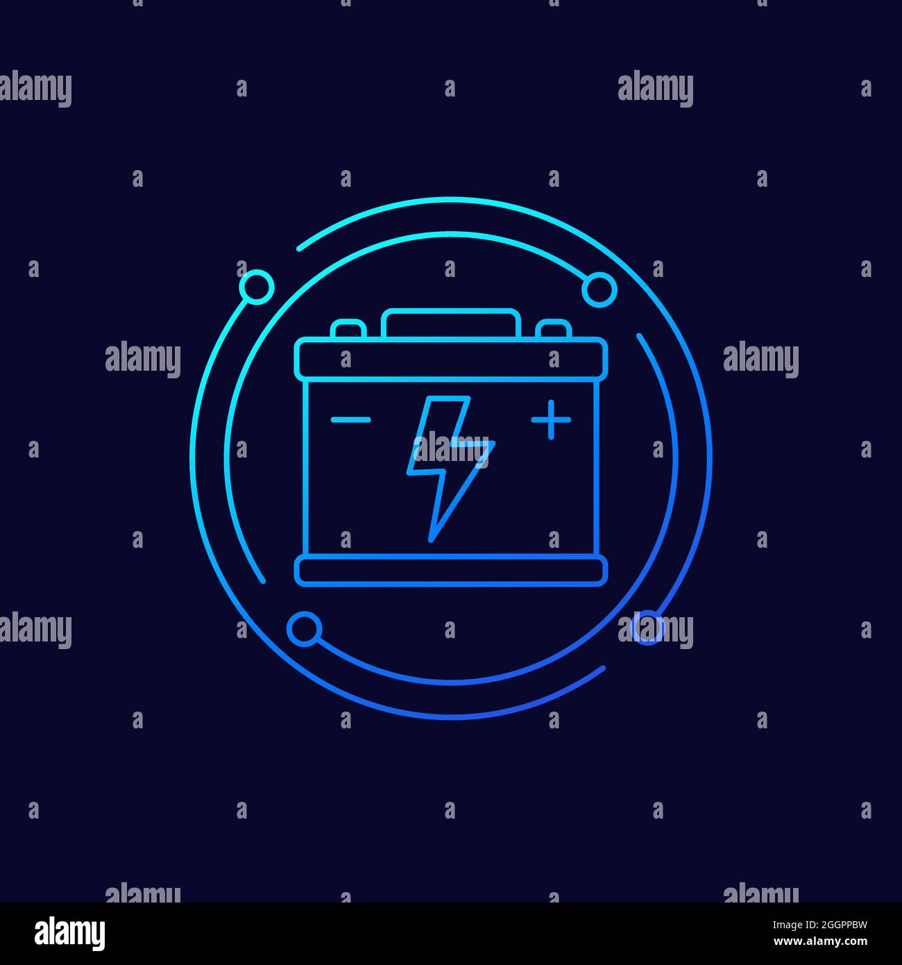 car battery line icon for web, vector Stock Vector Image & Art - Alamy