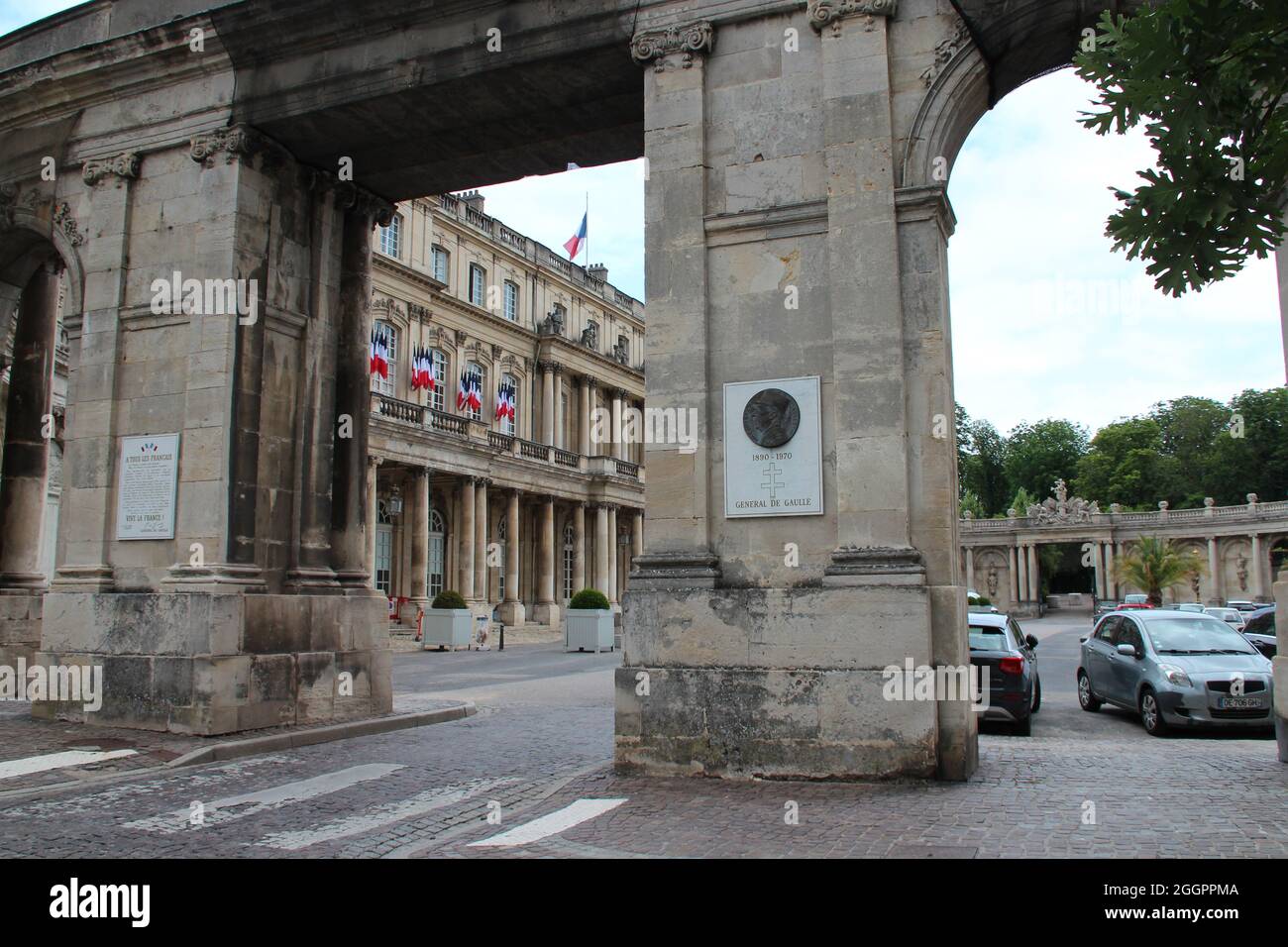 gate at joseph malval square and government palace in nancy in lorraine