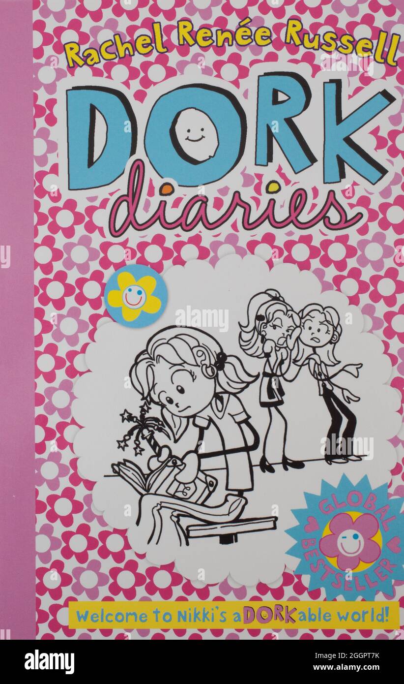 The book, Dork Diaries by Rachel Renee Russell Stock Photo