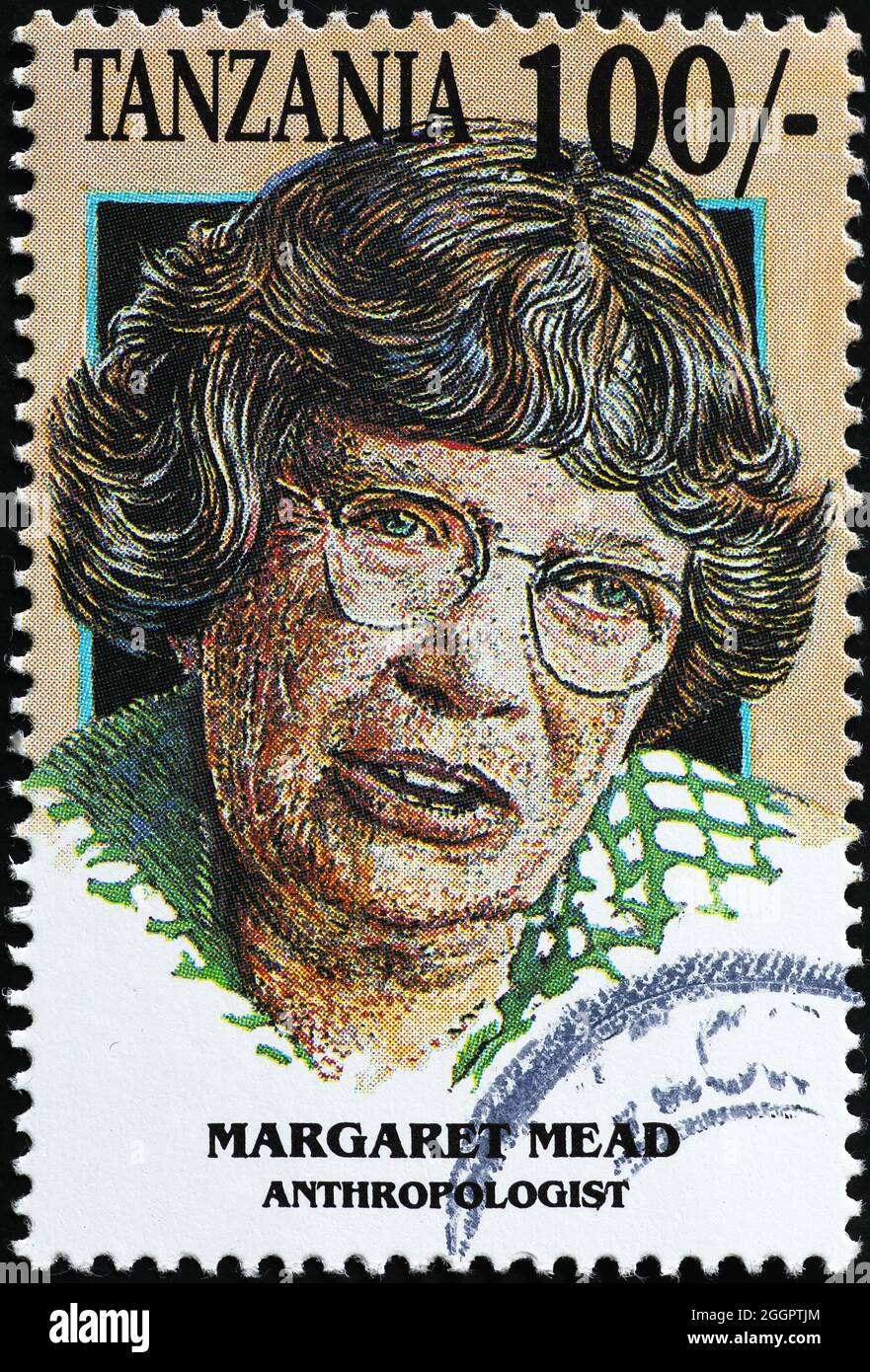 Anthropologist Margaret Mead on postage stamp Stock Photo