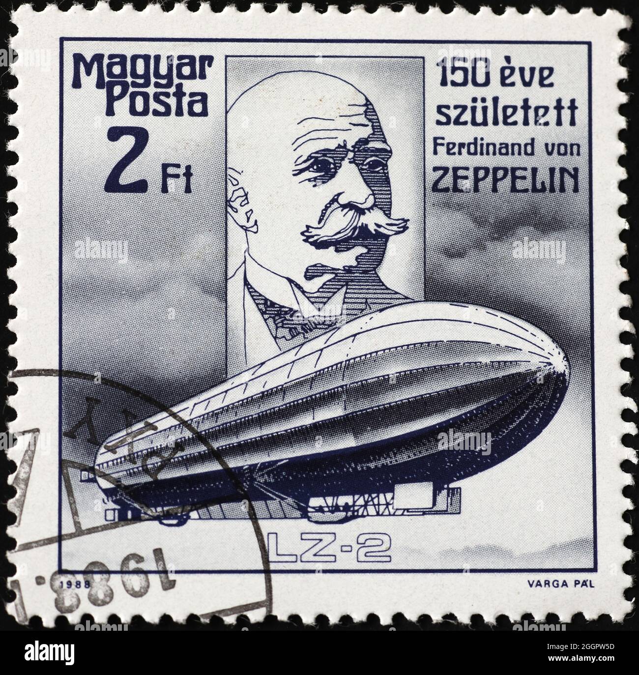 Ferdinand von Zeppelin portrait on postage stamp Stock Photo Alamy